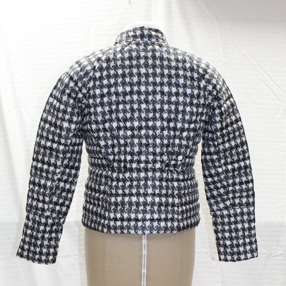 Land's end puffy jacket hounds tooth pattern Women's sz sm 6-8 - Picture 3 of 10